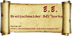 Brettschneider Bíborka névjegykártya