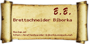 Brettschneider Bíborka névjegykártya