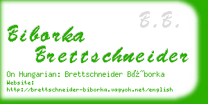 biborka brettschneider business card